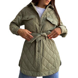 Buckle Collar Loose Warm Lingge Cotton Suit New 2025 Autumn And Winter With Thick Cotton