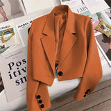 Zingj Suit Jacket Lady Small Man 2024 Spring Pink Autumn New Students Versatile Small Suit Fashion