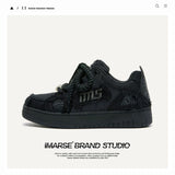 Shoes To Destroy The Aesthetic Series Of Black Samurai Bread Shoes Trend Low-Sing Shoes Men's And Women's Shoes The Same Plate Shoes Men's Shoes Men's