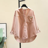 Wicked Long-Sleeved Shirt Women's Fashion Casual Korean Version Of The Long-Term Shirt