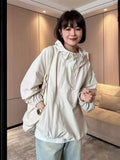 Charge Coat Female Thin Spring And Summer 2024 New Korean Version Loose Temperament Senior Sense Small Jacket-Outfit