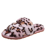 Size Wool Slippers Female Fashion Wear Elastic With Parallel Bars Open Toe Flat Bottom Warm Cotton Shoes Indoor Cotton