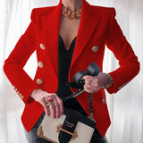 Spot 2025 Women's Wear Slim Solid Color Fashion Casual Suit Short Coat