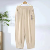 Mother Pants Summer Thin Eight-Point Pants High Waist Straight Middle-Grade Women's Trousers Loose
