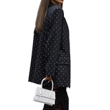 Spot 2025 Spring New Women's Fashion Temperament Polka Dot Lapel Long Sleeve Suit