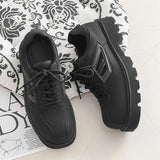 Zingj Advanced Sense Big Head Leather Shoes Men Function Wind Cool Handsome Fashion Shoes Dark Thick Platform Derby Shoes