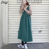 Dress Women Solid Preppy Elegant Female Girls Loose Square Collar Lovely College Empire Holiday Popular Fall