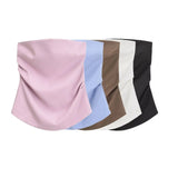 Winter Women's Wear With Chest Pleated Solid Color Jacket Top Women's