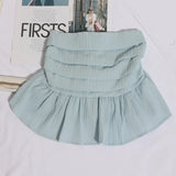 And Spicy Wind Wearing A Breast Vest Female Pressure Folded Word To Receive Waist Skirt Short Wrapped Chest-Clothed Backwear