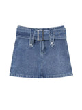Women Denim Shorts Skirt Vintage Streetwear A-line Jeans Skirts Casual All Match Female Slim Package Hip Mini Skirt 2023