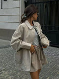 2025 Fashion Clip Velvet Texture Loose Flying Jacket Women