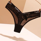 Lace Transparent Sexy Thong Female Scarlet Breathable Bow Low-Rise Cotton Crotch Hot