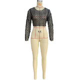 Women's New Sexy Mesh Poring Poring Nails Short Sleeves Long Sleeve Hot