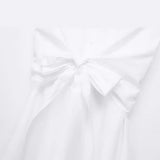 New Spring Style Knot Poplin Shirt Dress