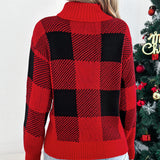 Autumn And Winter Casual Lattice Lantern Long-Sleeved Turtleneck Sweater Women's