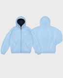 Trendy Loose Tunic Hip-Hop Streetwear Men And Women Zipper Hooded Casual Jacket