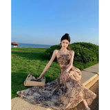 Zingj 2023 Summer Female Dress Season Tea Line Is A Long