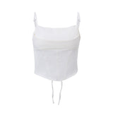 Zingj Summer New Fashion Hong Kong Wind Sexy Backless Stripe Strap Slim Sleeveless Vest
