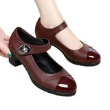 The Autumn Of 2025, The New Small Leather Shoes Are Pure And Light Mouth, The Mother Single Shoe Single-Shoe With Casual Coarse Heel
