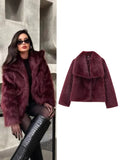 Imitation Fur Jacket Lady Loose Long-Sleeved Coat Toka Fox Hair In Autumn/Winter