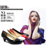 Autumn New High-Skinned Women's Singles Light Mouth Round Head To Help Thick Heel Large Working