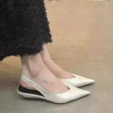 Temperament Sharp Slope And Head Sandals Woman 2025 New Summer Gentle Fairy Wind After The Empty Mule Single