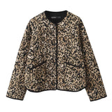 Women's New Fashion Thin Animal Print Jacket Cotton