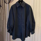 Zingj Quality Pure Cotton Han Fan Lazy Wind Doll Style Loose Long Sleeve Design Sense Shirt Female 2024 Spring Shirt