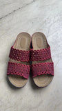 Asia Large-Size Slope And Hollow Flowers One-Word Slippers Women Retro Cold
