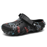Men's Shoes 2025 New Men's One-Word Slippers Thick Bottom Wearing One Shoe Two Wear-Resistant Beach Cool Slippers Hole