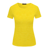 Women's Solid Color Pullover T-shirt Short Sleeve