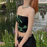 2024 Summer New Women's Clothing Pure Color Body Open-Umbilated Fashion Collar Wrapped Breast Vest