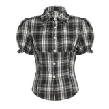 Design Style Buckle Shirt 2025 Summer Babes Ancient Early Slimming Leisure New