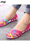 Shoes Women Sandals Clear Shoes transparent shoes Peep Toe Sandalia Feminina Beach Shoes Ladies Slides Sandalias