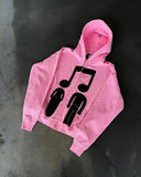 Zippered Musician Print Hoodie 2025 New Spring And Autumn Sweater Loose Couple