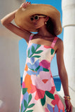 Zingj Summer Resort French Condole Print Long