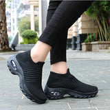 Explosion Women's Shoes Air Cushion Flying Sneakers Shoes Shoes Fashion Rocking Shoes Casual Shoes Socks