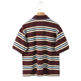 Women's New Hit-Colored Striped Short-Sleeved T-Shirt