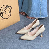 Spring And Autumn Season New Pointed High-Heeled Shoes Women Do Not Tired Feet Comfortable Single Shoes Women