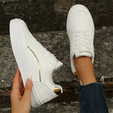 Shoes 2025 Small White Shoes Women's Sports Flat Bottom Leisure Thick Bottom Height Board