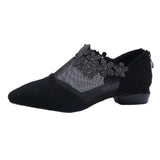 Version Of Large-Size Thick-Trinknet Permeable Single Shoes Women 2025 New Mesh Yarn Hollow Water Drill Head