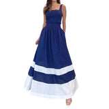 Dress Supplier 2025 New Summer Splicing Sling Medium Long