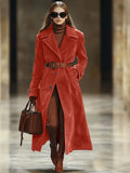 2025 Autumn And Winter New Women's Solid Color Thicker And Longer Coat