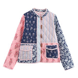 Women's Autumn And Winter New Multi-Color Street Fashion Printing Spliced Cotton