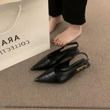 Retro Temperament Pointed Kitten And Head Sandals Women Summer 2025 New Commuter Evening Wind Single