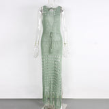 New Bikini Hooded Hollow With Twisted Swimsuit Jacket Beach Sunscreen Dress