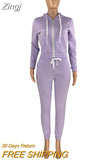 Autumn Sporty Women's Set Hooded Sweatshirt Jogger Pants Set Activewear Tracksuit Two Piece Set Print Fitness