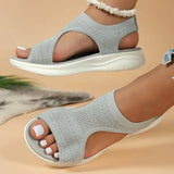 And Summer Fashion Soft Flying Weaving Breathable Flat Sandals Casual Large Size Beach New Women's