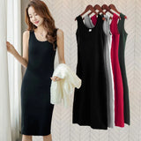 Zingj Bottom Dress Long Slip Dress Large Size Women's Fat Mm Dress 2024 Summer Student Bottom