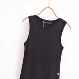 New Two-Color Splicing Sleeveless Long Vest Dress